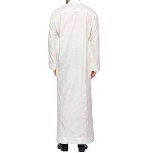 Bata <span class=keywords><strong>tradicional</strong></span> de poliéster con cuello de solapa para hombre, diseño de bolsillo, talla XXL, <span class=keywords><strong>Vestido</strong></span> corto de talla grande para giras de Dubái para Oriente Medio árabe, otoño - Product Image 4
