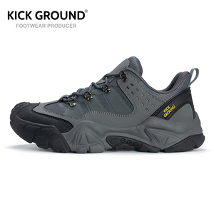 Мужские всесезонные водонепроницаемые походные ботинки Kickground из натуральной кожи для бега по пересеченной местности, скалолазания и прогулок - Product Image 1