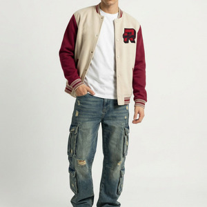 Chaqueta Varsity Moderna con Forro Transpirable para Hombre, Talla Juvenil, Chaqueta Deportiva Varsity Elegante para Hombre en Oferta - Product Image 3