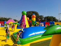 Parc d'attractions gonflable pour enfants, parc de loisirs extérieur en PVC de 0,55 mm, vente chaude
