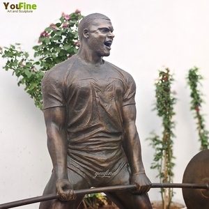 Statue de musculation YOUFINE, thème de la musculation, décoration de centre de remise en forme, parc, art, bronze de qualité supérieure, statue de <span class=keywords><strong>strongman</strong></span>, sculpture de musculation, statue - Product Image 4
