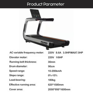 High Quality Black Commercial Fitness Equipment <strong>Tredmill</strong> for Bodybuilding With Led Screen - Product Image 2