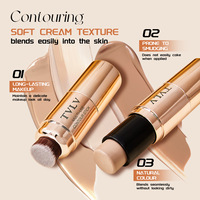 Crayon Correcteur Multifonctionnel de Gros pour le Teint, Illuminateur et Dissimulateur de Imperfections, Double Embout pour le Visage