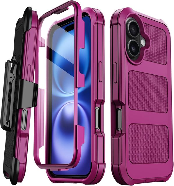 Wholesale Mobile Phone Heavy Duty Rugged Case Holster Kickstand Defender Armor Cover for Iphone 16/15/14/13/12/11 with Belt Clip