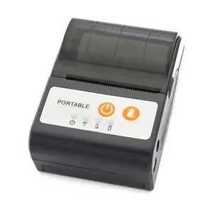 FYJ P58C Impressora térmica portátil portátil de bolso para recibos, mini impressora POS móvel USB de dente azul de 58 mm