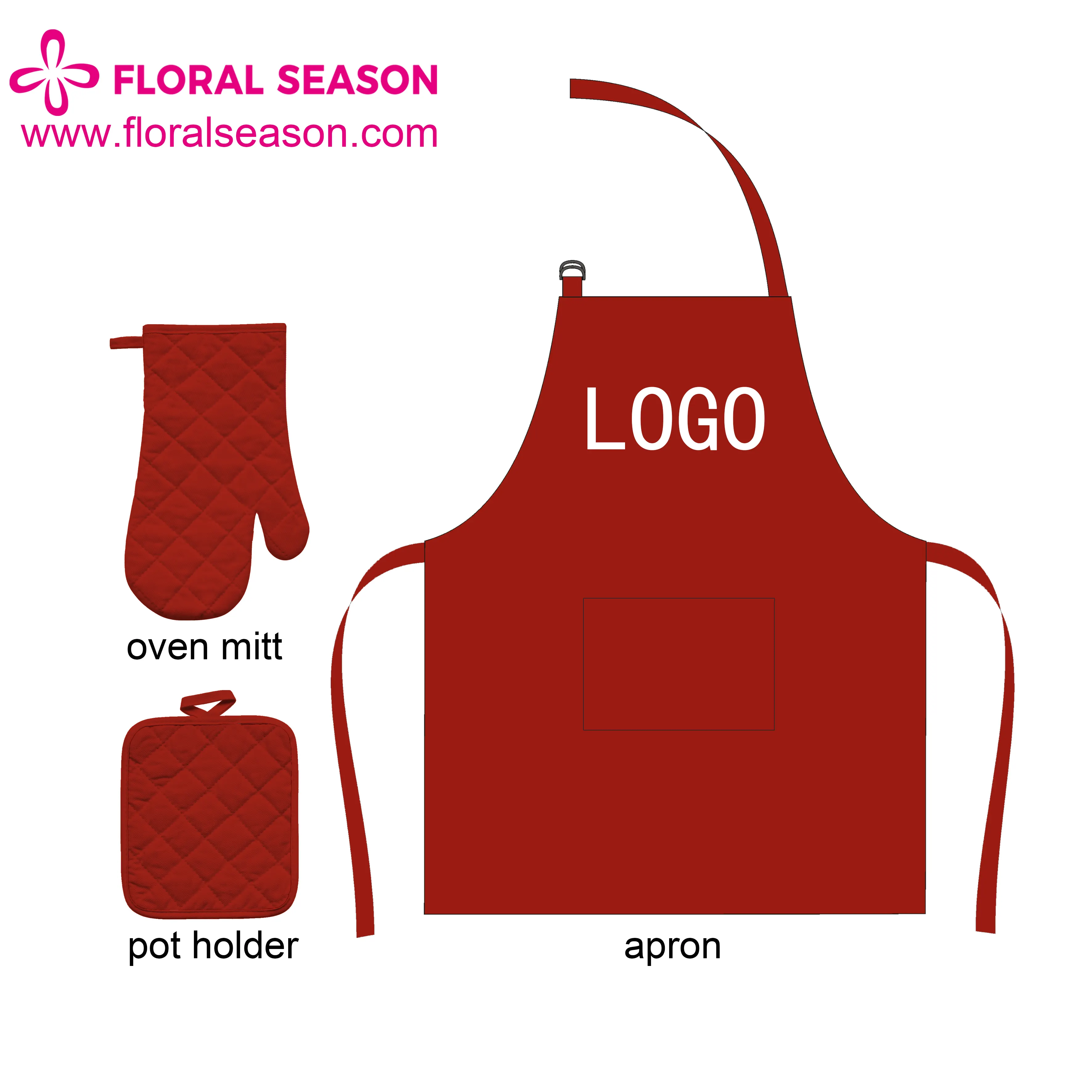 Custom Logo Printing Apron 100%cotton Fabric Sublimation With Adjustable Straps