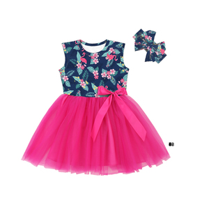 Robe arc-en-ciel pour filles, robe tutu sans manches pour enfants, accepte les impressions personnalisées, robe en tulle pour filles - Product Image 4