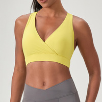 Soutien-gorge de yoga personnalisé avec coussinets amovibles, séchage rapide, respirant, débardeur de sport à boucle, antichoc, sous-vêtement de fitness à coupe haute