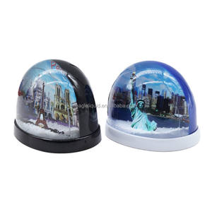 Globo de Nieve Personalizado con la <span class=keywords><strong>Torre</strong></span> Eiffel de España, Italia, y el Puente de Londres, Impresión UV Totalmente Personalizada, Recuerdo Turístico para Invitados - Product Image 4