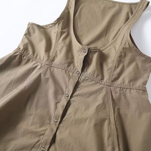 <span class=keywords><strong>Robe</strong></span> d'été sans manches en popeline délavée PB&ZA, nouvelle collection, <span class=keywords><strong>robe</strong></span> décontractée <span class=keywords><strong>mi</strong></span>-<span class=keywords><strong>longue</strong></span> <span class=keywords><strong>kaki</strong></span> printemps 5854318 - Product Image 4