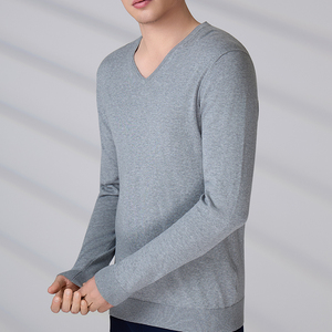 Fabricant de tricots sur mesure, pull en tricot d'automne à manches longues, pull d'hiver à col en V, pull décontracté pour homme - Product Image 5