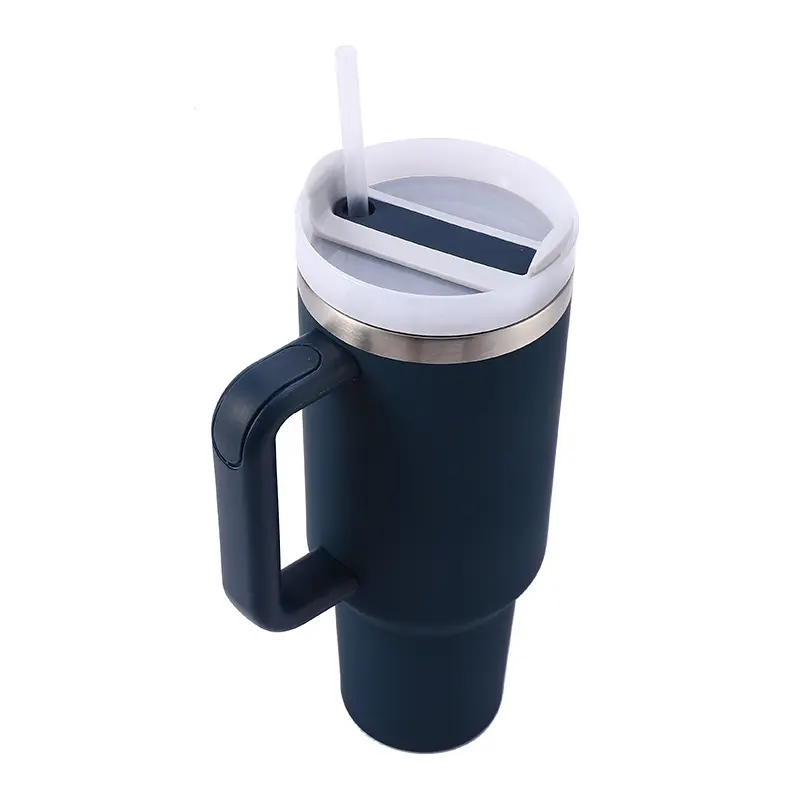 Large Capacity Mugs Double Wall Vacuum Insulated Stainless Steel Tumbler With Handle 40 Oz Metal Coffee Cups