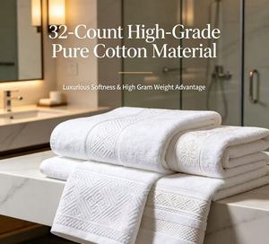 Serviette de bain en coton blanc pour hôtel <span class=keywords><strong>5</strong></span> étoiles, spa, croisière et resort, avec logo personnalisé, jacquard, serviette de plage, tapis de bain - Product Image 3
