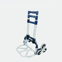 Petite remorque de chargement domestique Fonction d'escalade d'escalier Chariot à main pliant Structure de plate-forme Chariot de break portable