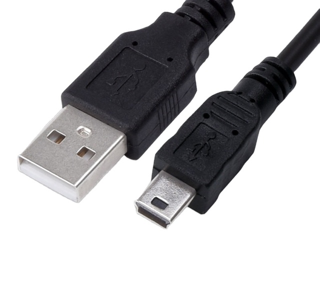 Charging Cord USB 2.0 Type a Male to 5P Mini USB Charger Cable 24AWG for Mp3 Mp4 Camera GPS 5pin T-Port V3 Cable 1m