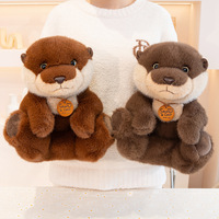 Peluche Otter en coton unisexe pour enfants, poupée de sommeil, cadeau d'anniversaire pour petit ami et petite amie, décorations aquatiques mignonnes