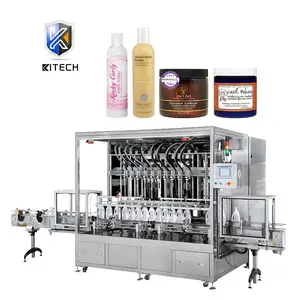 KITECH Automatic hair conditioner unscramble bottle filling and capping machine
