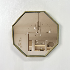 Espejo de Pared Octagonal Retro Americano de 60 cm, Decoración del Hogar, Decoración para Colgar en la Pared, Marco de Lujo, Decoración para Colgar en la Pared de la Sala de Estar - Product Image 1