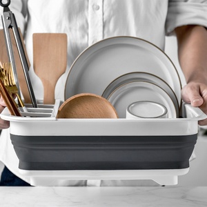 High Quality Foldable Kitchen Storage Rack Retractable Drain Basket Kitchen Gadget <b>Colanders</b> & Strainers - Product Image 3