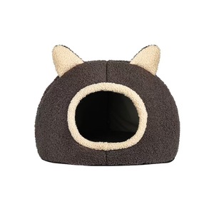 All-season dog and cat <b>bed</b>, semi-enclosed cat mat for autumn and winter, kitten house for sleeping, warm cat <b>bed</b> in winter. - Product Image 5