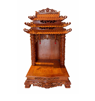 Altères du Dieu de la Richesse et du Terre en Bois de Huong, sculptés à la main, à trois toits, meubles traditionnels en bois pour salon, durables, style antique Tam
