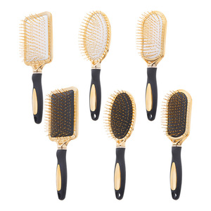 Scalp Massage Hair <b>Brush</b> Air Cushion <b>Detangling</b> Comb Gold Oval For Women Anti Tangle 20cm Above - Product Image 5