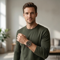 Reloj Inteligente con Pantalla AMOLED, Correa de Cuero, Monitor de Actividad Física, Contesta Llamadas, Uso Diario Profesional, OEM, ODM, Logotipo Personalizado, Venta al Por Mayor de Fábrica