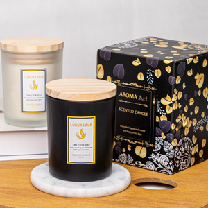 Candele Profumate in Cera di Soia con Etichetta Privata Personalizzata in Barattoli di Vetro Bianchi e Neri per Decorazione Casa e Regalo di San Valentino - Product Image 2