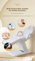 Fauteuil de Salon Électrique Multi-Scènes Convertible pour Extensions de Cils, Tatouage et Massage, avec Positions Assise, Semi-Inclinée, Plate et Allongée