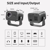 Mini-projecteur A10 pas cher d'usine, projecteur vidéo numérique 720P avec double Wi-Fi, Android 11, projecteur LCD, lecteur multimédia pour cinéma maison
