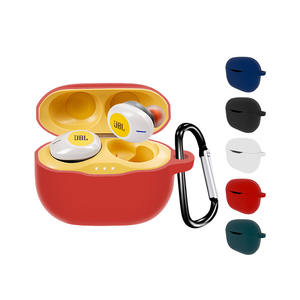 Venta de fábrica, funda protectora de silicona para <span class=keywords><strong>JBL</strong></span> <span class=keywords><strong>Tune</strong></span> T125TWS con funda para auriculares con gancho - Product Image 1