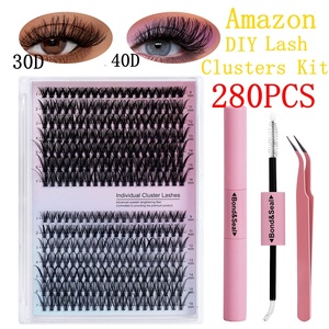 280 cụm tự ghép lông mi đặt 30D 40D dày Châu Âu Mỹ mở rộng keo - Product Image 3