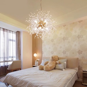 French Light Luxury Dandelion <strong>Crystal</strong> Chandelier Nordic Candle Bedroom Room Clothing Store Spherical Lighting Fixtures - Product Image 4
