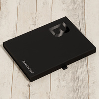Logo personnalisé A4 Aimant Pliant Rigide Carton Emballage Plat Noir Coffrets Cadeaux