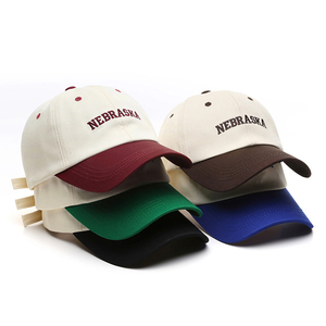 도매 프리미엄 맞춤형 로고 자수 100% 면 6 패널 무지 블랙 화이트 아빠 모자 야구 모자 - Product Image 1