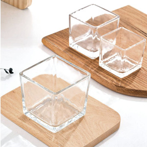 Wholesale Cubic Glass <strong>Candle</strong> Holder <strong>Square</strong> Wedding Flower Vase <strong>square</strong> Glass Jar for Scented <strong>Candle</strong> - Product Image 2