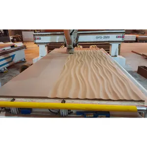 Bouvet Island CNC Cut 3d, Gelombang Bertekstur Panel Casing Dinding untuk Desain Interior