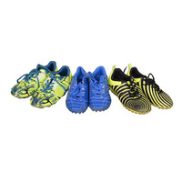Chaussures de football Gracer Red antidérapantes à lacets, bout fermé, en cuir véritable pour hommes, avec semelle intermédiaire en EVA et crampons pour le jeu en extérieur