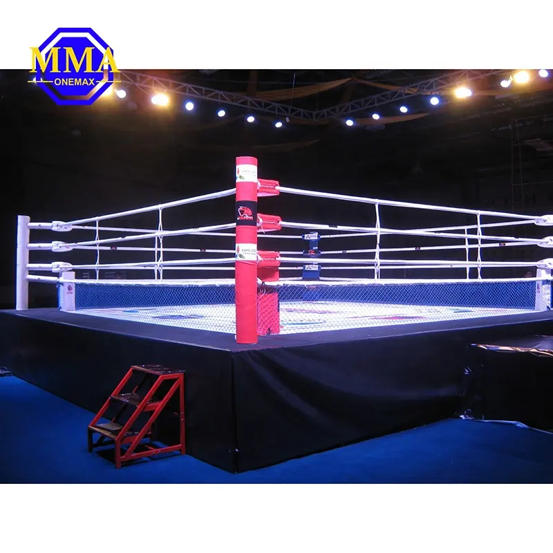 MMA ONEMAX Cincin Tinju Portabel, Cincin Tinju Kanvas Muay Thai 5X5 6M X 6M 20X20