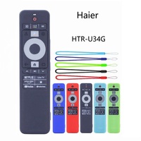 Funda Protectora de Silicona para Control Remoto de TV en Inglés Haier HTR-U34G, con Diseño Hueco Anticaídas y Grueso