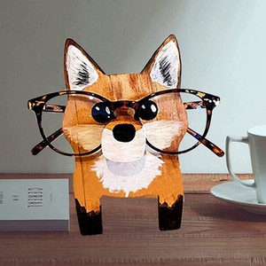 Support <span class=keywords><strong>à</strong></span> lunettes créatif en bois en forme d'animal, type sur pied, pour rangement et décoration, présentoir de bureau, artisanat de bureau et de salon - Product Image 1