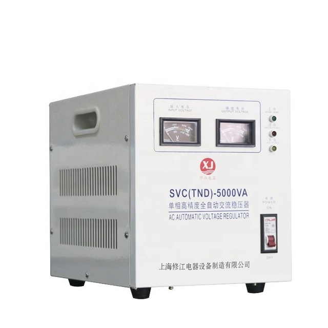 Auto Power Single Phase AC Voltage Regulator Stabilizer TND/SVC 3000VA/3KVA 110V-220V 100% Copper Coil LED Display CE Certified