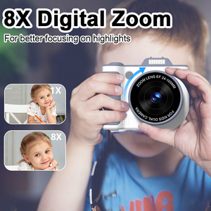 Appareil photo numérique pour enfants 1080P 48MP avec capteur CMOS, écran de 2,4 pouces, zoom 8x, caméra grand angle 180°, cadeaux de Noël et d'anniversaire - Product Image 4