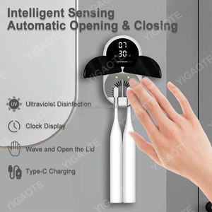 Portaspazzolini da Parete all'Ingrosso per Uso Domestico Mini Ricaricabile per Coppia con Sterilizzatore UV e Timer - Product Image 2