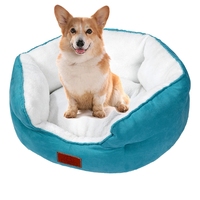 Lit doux lavable en machine rectangulaire, respirant, épais et chaud, rembourré en daim uni