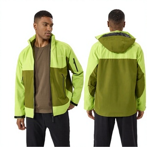 Custom Design Unisex Waterproof Leather Windbreaker Hiking Trekking <b>Coat</b> with Hood Zipper Closure Front Logo-Sporty Outdoor Wear - Product Image 2