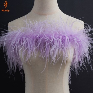 Boa en plumes d'autruche, longueur des plumes 10-15 cm, idéal pour les voiles de mariée, les costumes de danse et la décoration de sapins de Noël - Product Image 3