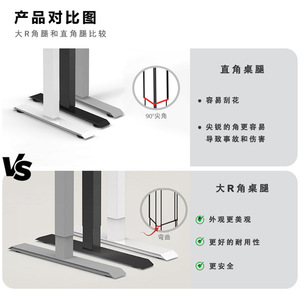 โต๊ะทำงานปรับระดับความสูงด้วยไฟฟ้า Netease มอเตอร์เดี่ยว โครงโลหะ โต๊ะคอมพิวเตอร์ โต๊ะทำงานสำนักงาน โต๊ะปรับระดับได้ - Product Image 3