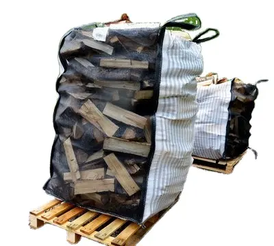 Vented Big Bag Firewood Mesh Bag Pp Packaging Storage 60 60 Breathable Mesh 1000kg 1 Ton 500-2000kg Fibc Bulk Breathable Bags