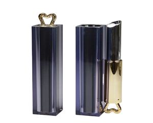 Shantou-Envase de lápiz labial transparente, tubos de lápiz labial con corazones, color blanco y negro - Product Image 1